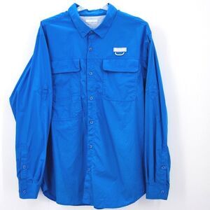 Columbia Shirt Men Size Large PFG Bonehead Long Sleeve Shirt Fishing Outdoors
